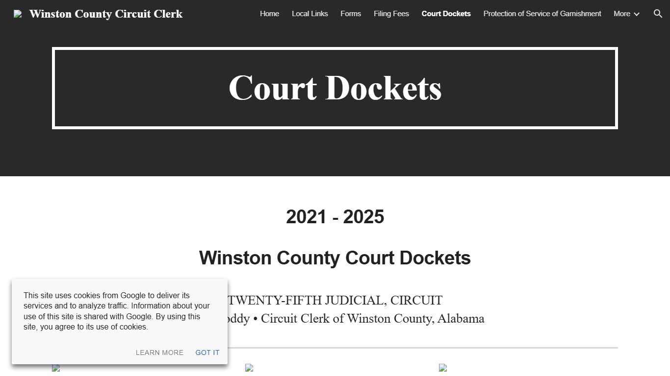 Winston County Circuit Clerk - Court Dockets