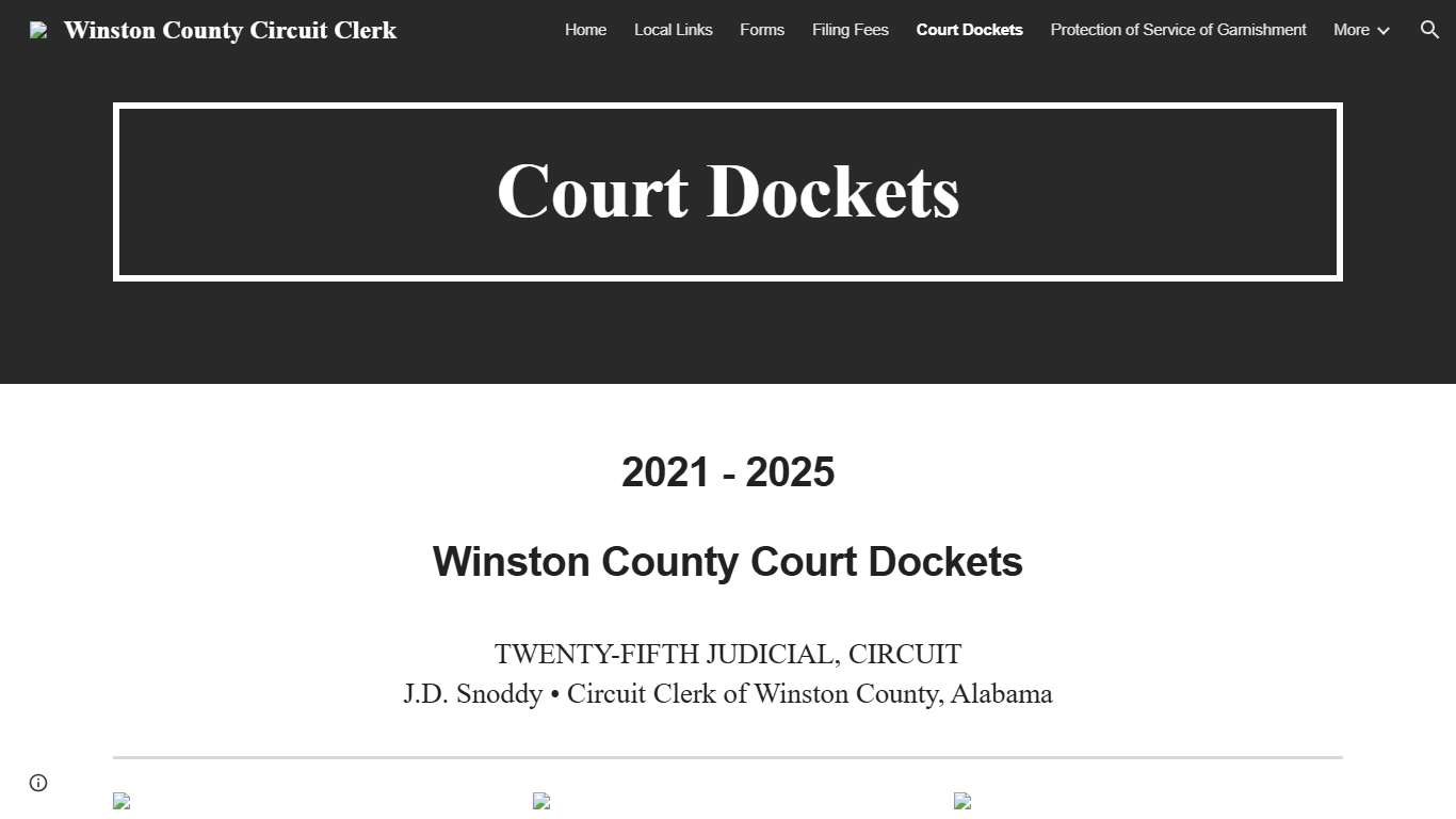 Winston County Circuit Clerk - Court Dockets